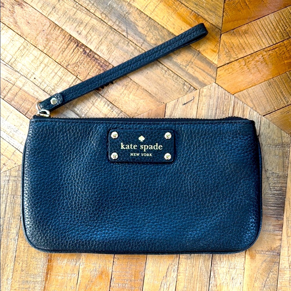 Kate Spade Black Leather Clutch